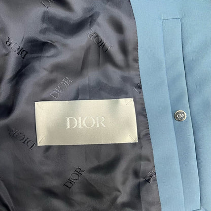 Dior x Kenny Scharf Embroidered Logo Blue Hooded Parka