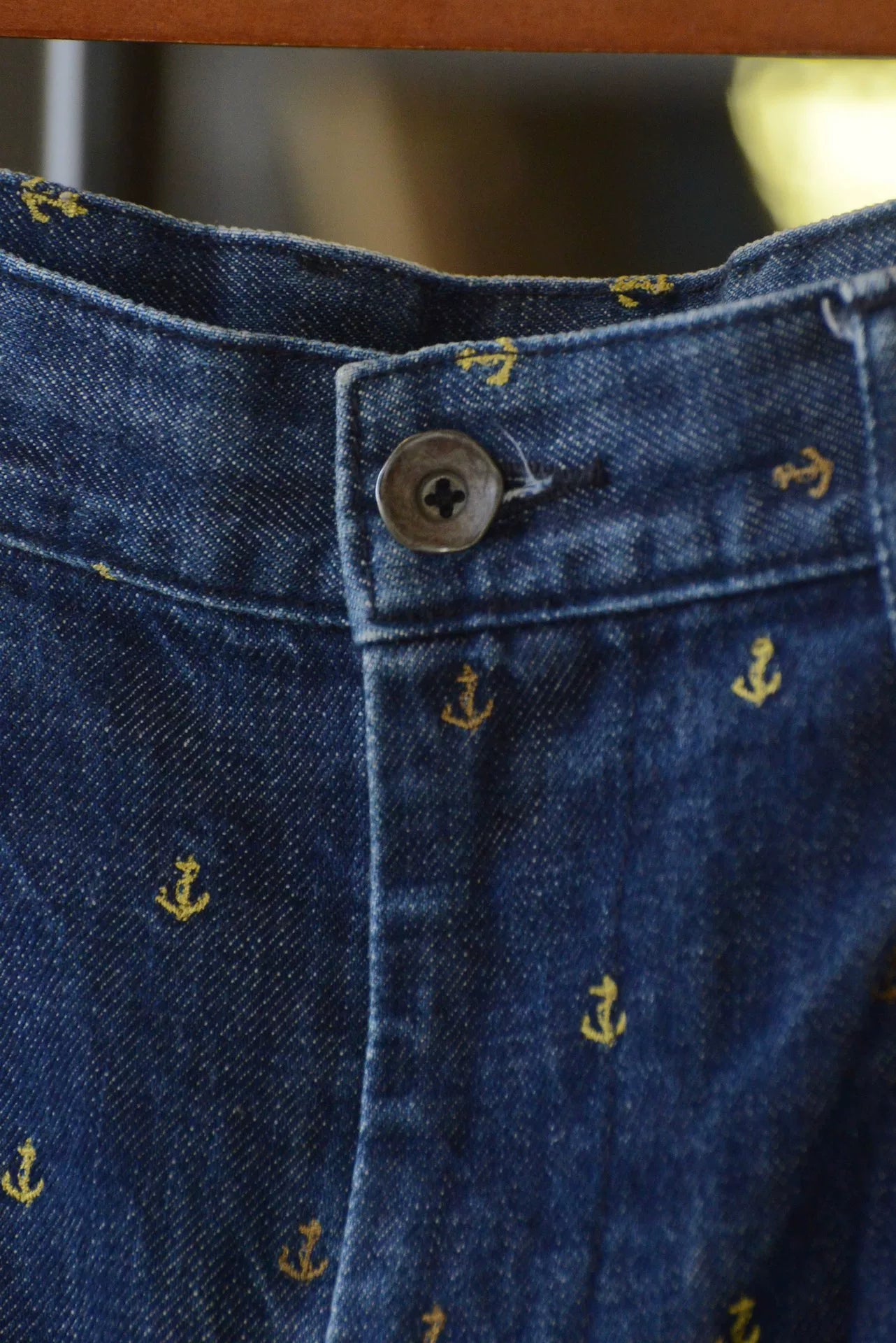 Kapital Embroidered Anchor Denim Shorts