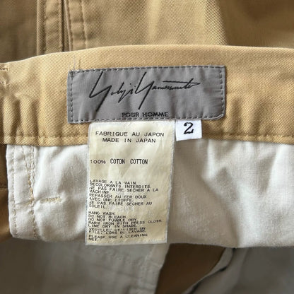 Yohji Yamamoto Cotton Trousers Zip Pocket