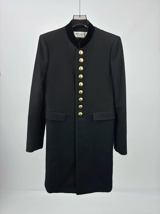 Saint Laurent Wool Court Collar Coat