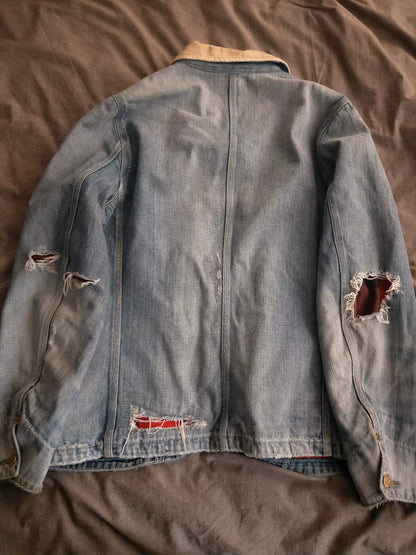 Ralph Lauren Railroad Worker Distressed Denim Jacket