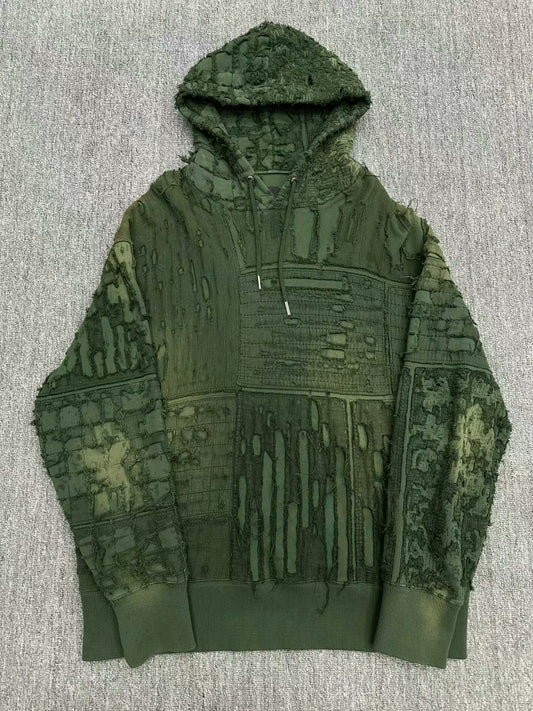 Givenchy boro oversized hoodie in green