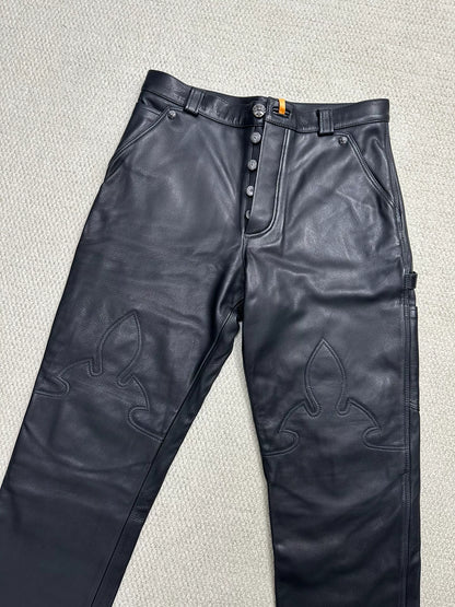 Chrome Hearts Flerkne Leather Carpenter Pants