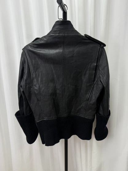 ann demeulemeester long leather jacket size S
