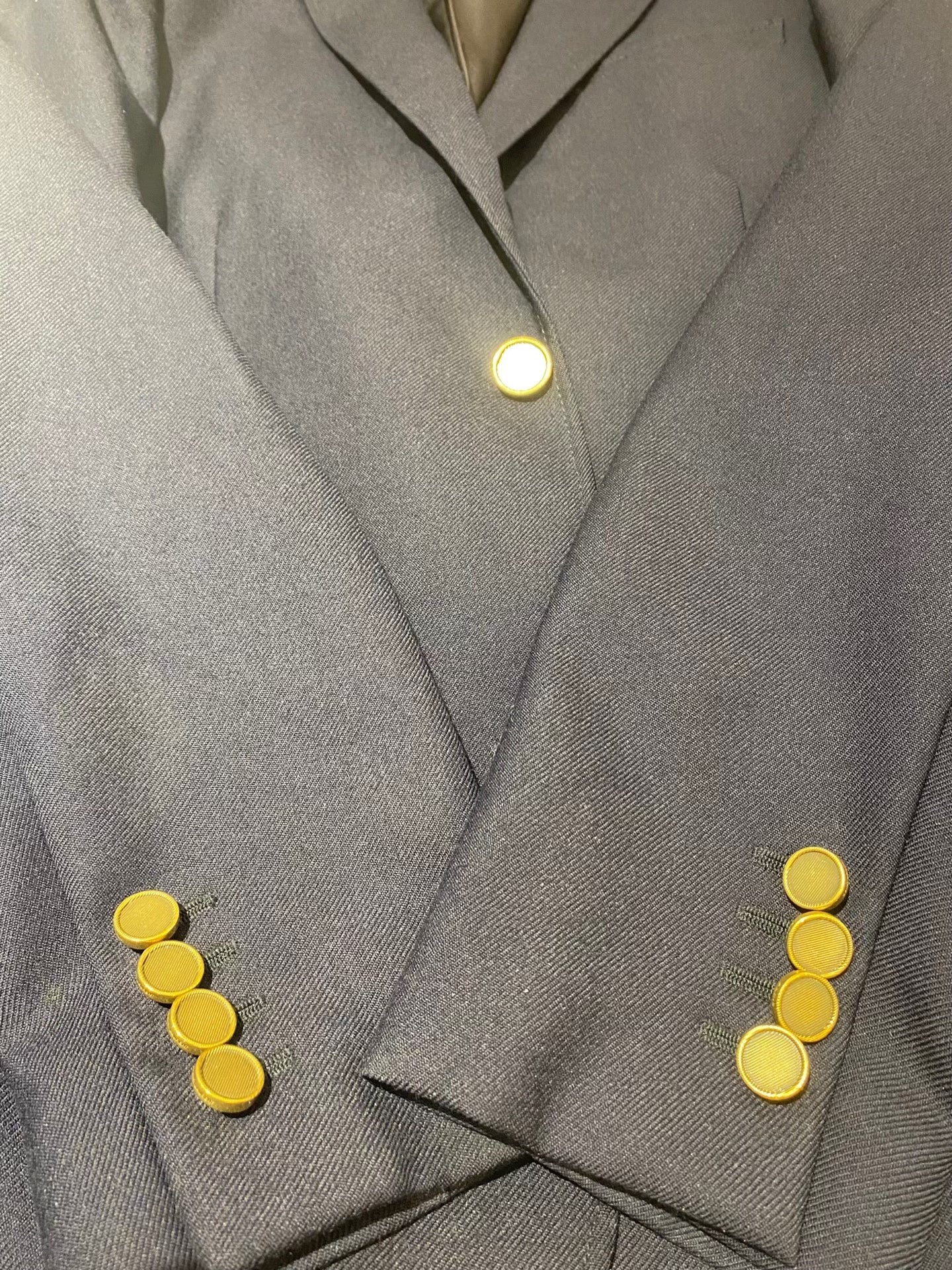 Saint Laurent SLP Wool Gold Button Blazer 48