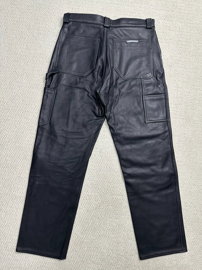 Chrome Hearts Flerkne Leather Carpenter Pants