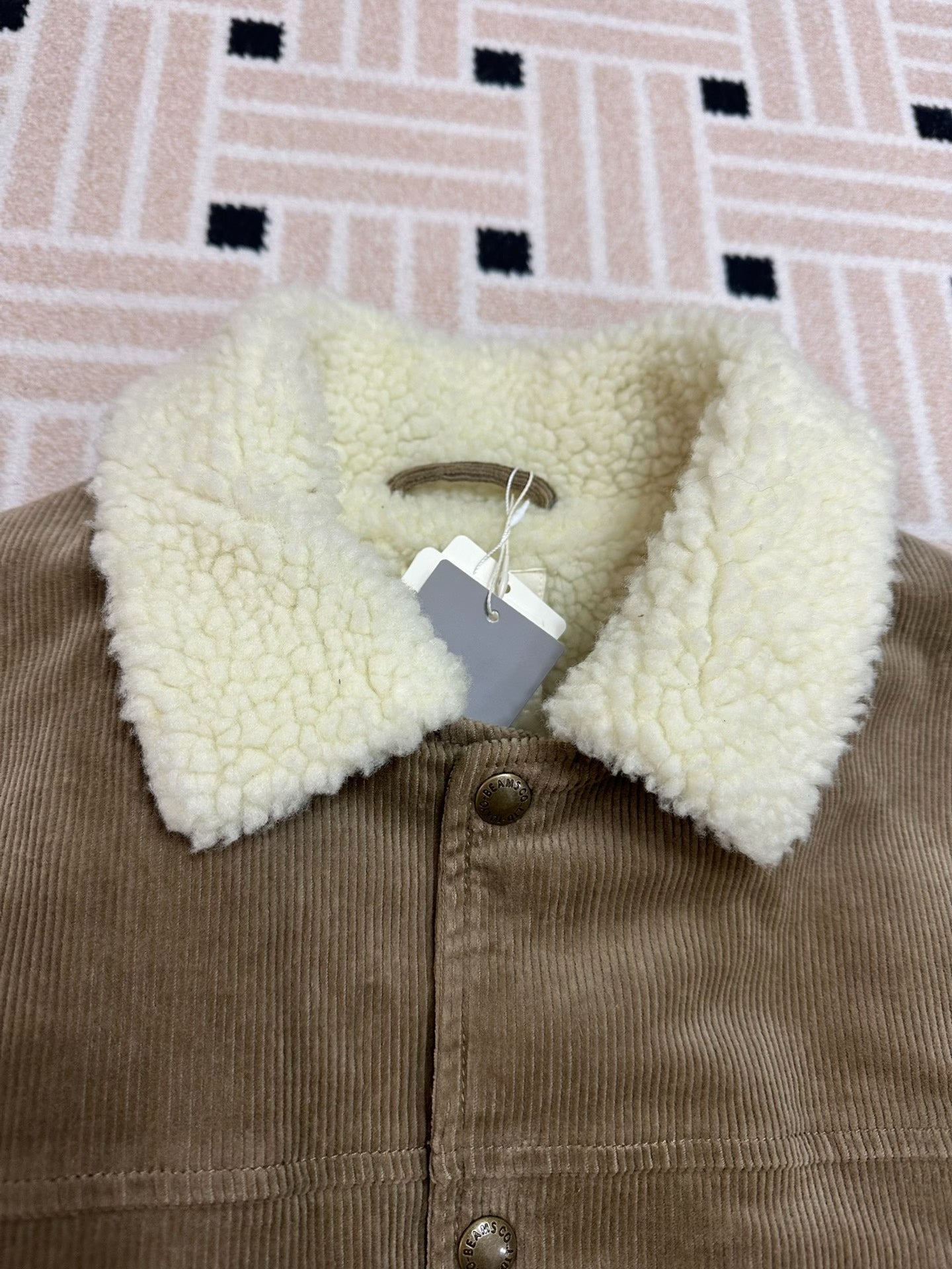 BEAMS Corduroy Boa Coach Jacket