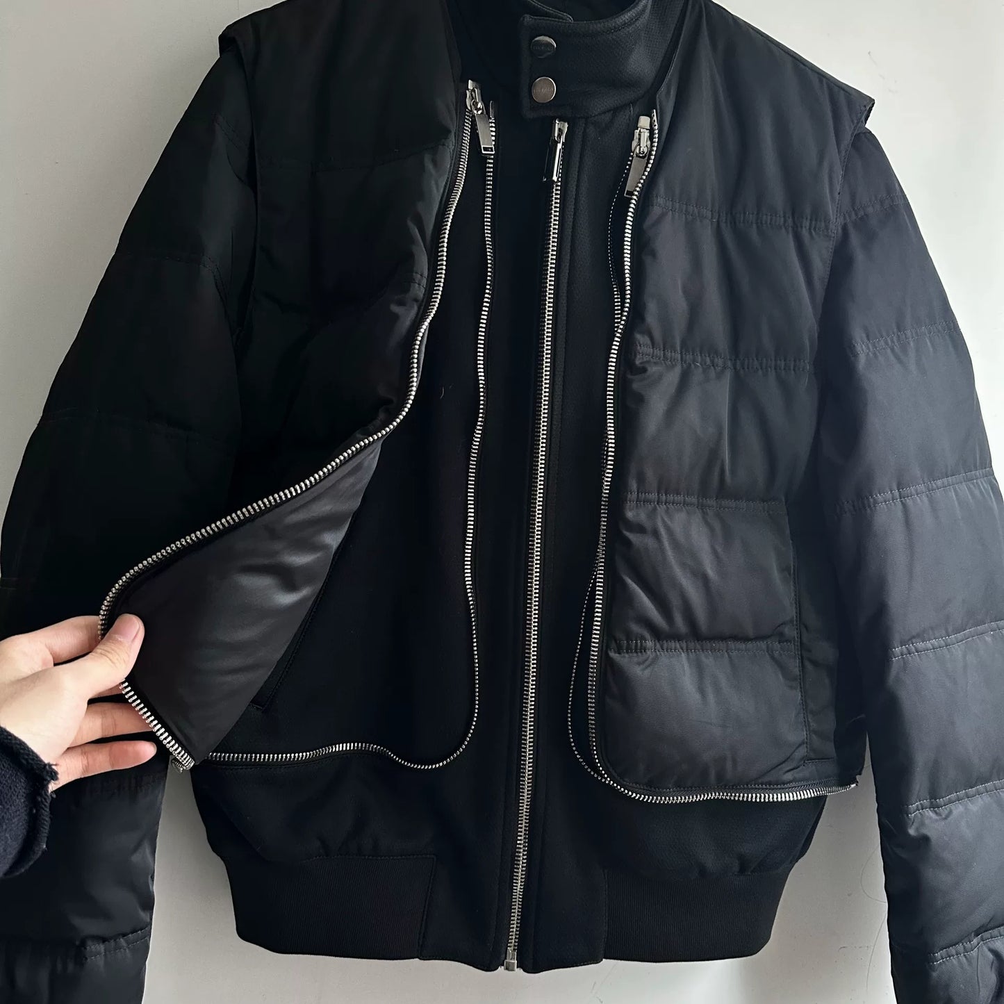 dirk bikkembergs zip-up down jacket