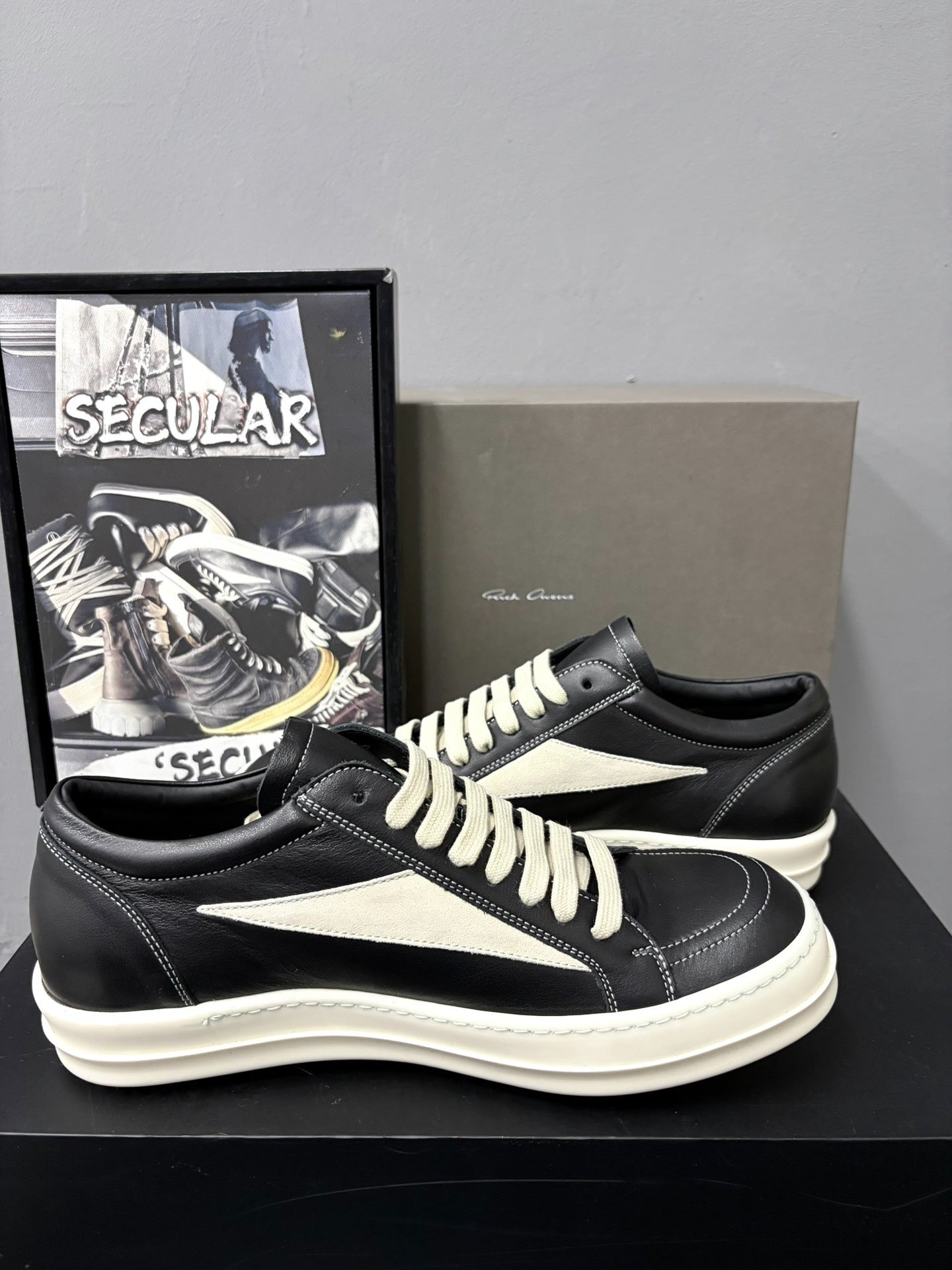 Rick Owens Leather Classic Sneakers