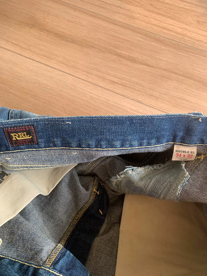 RRL Ralph Lauren Slim Fit Distressed Jeans