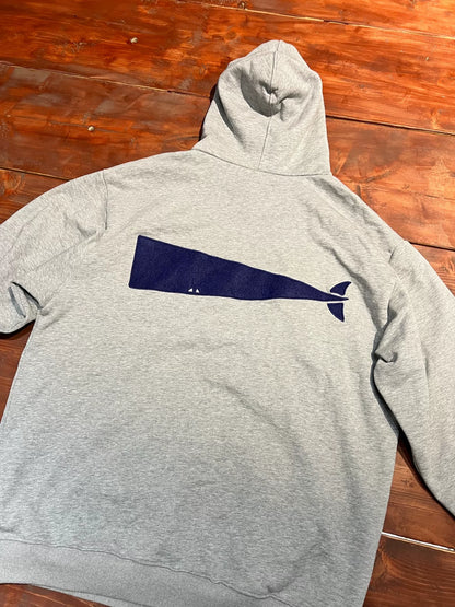 descendant embroidered logo gray hoodie