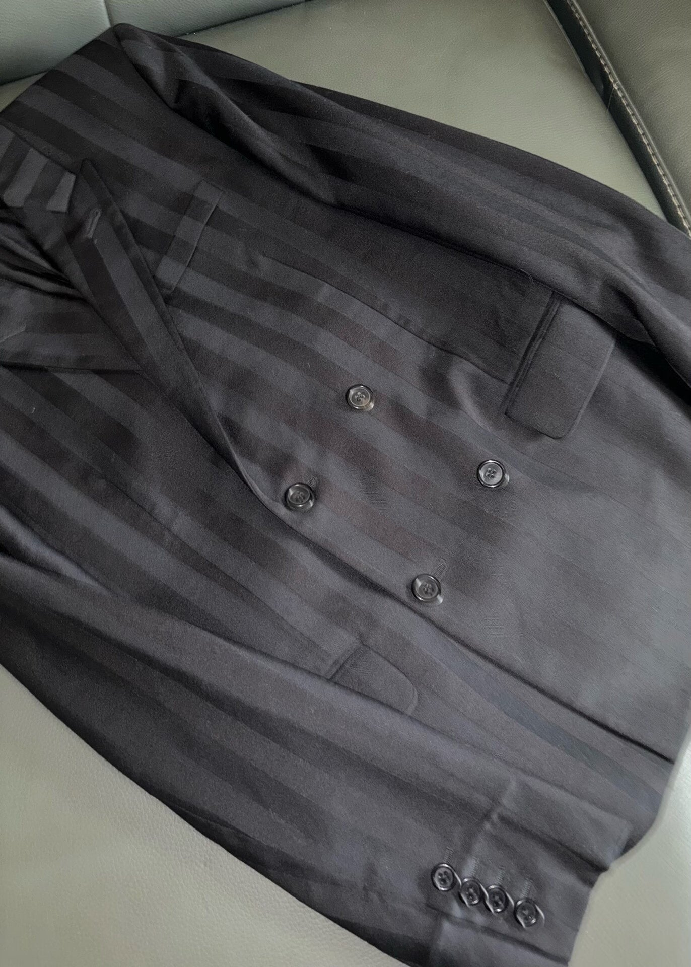 Saint Laurent Double-Breasted Black Suit Jacket