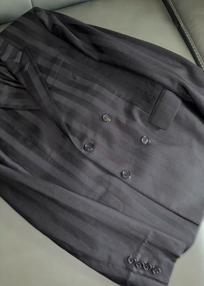 Saint Laurent Double-Breasted Black Suit Jacket