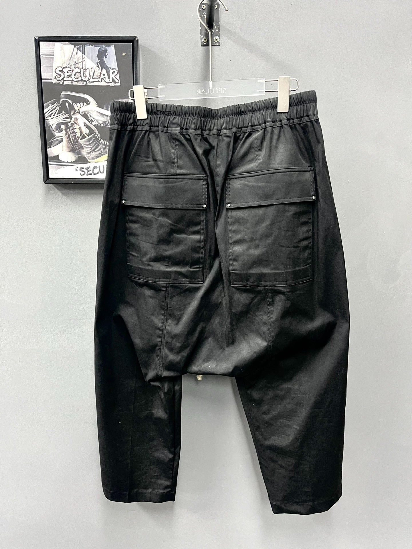 Rick Owens Main Line Cropped Black Pants