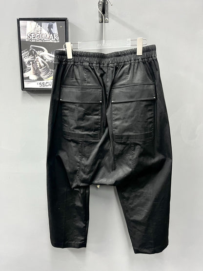 Rick Owens Main Line Cropped Black Pants