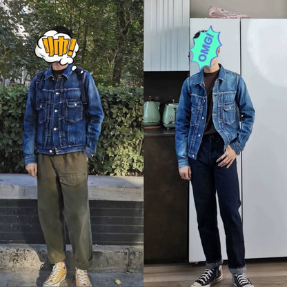 unique vintage blue denim jacket