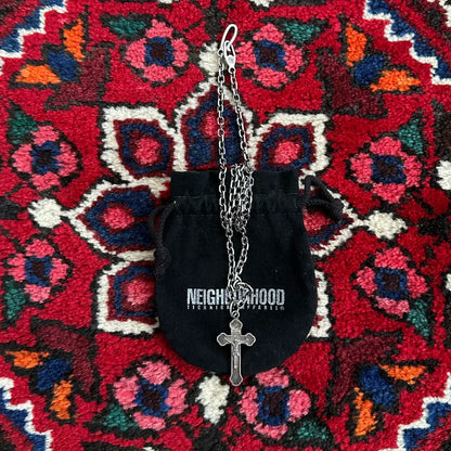 neighborhood silver cross necklace set
