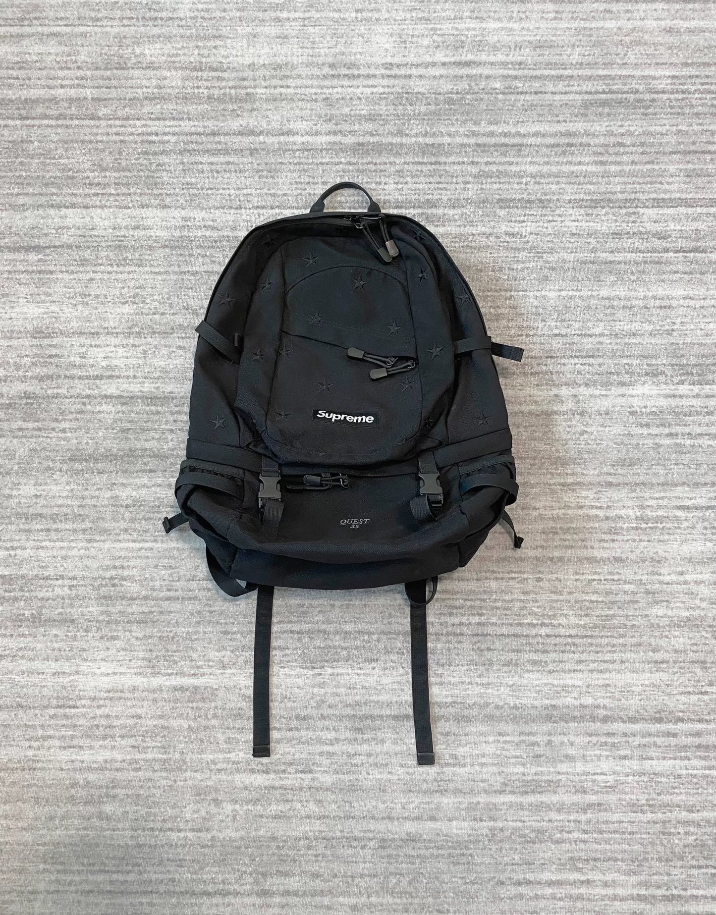 supreme 35th backpack with embroidered stars