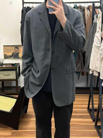 Yohji Yamamoto Gray Long Suit Jacket
