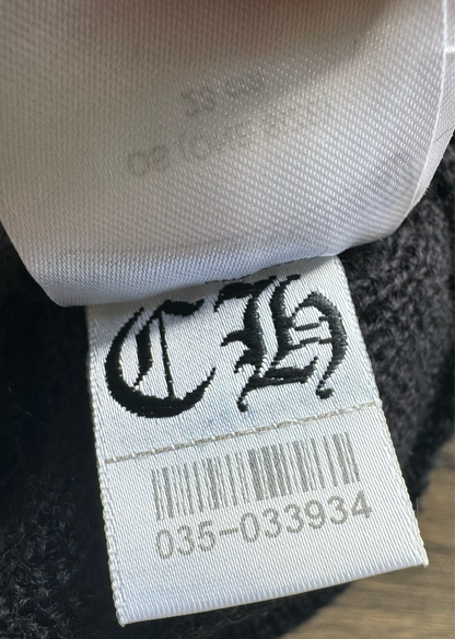chrome hearts black embroidered knit beanie