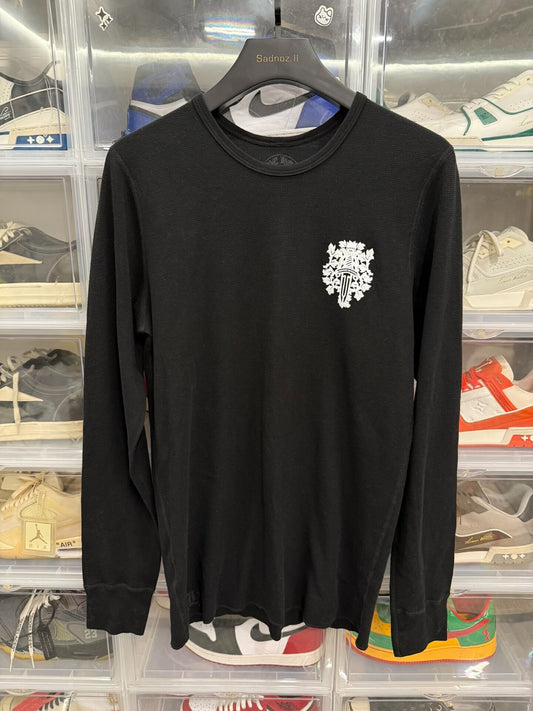 Chrome Hearts Sword Print Black Waffle Long Sleeve XL