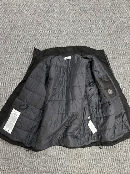 stone island black cotton jacket for men