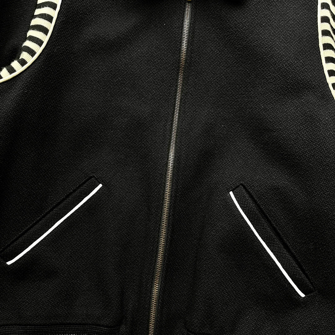 Saint Laurent Striped Zip Baseball Jacket