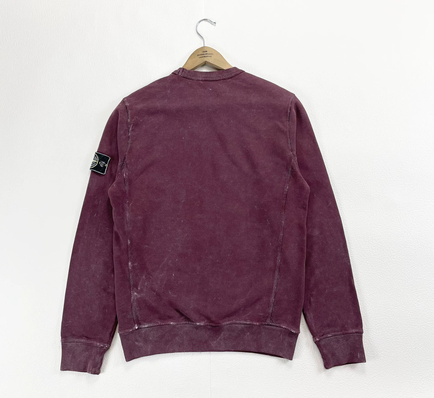 stone island purple frost effect sweatshirt