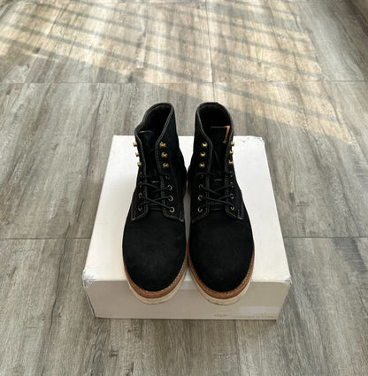 visvim virgil boots in black suede