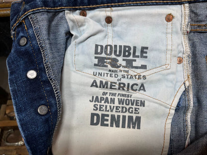 vintage distressed double rl denim pants