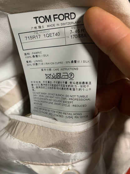 stylish tom ford silk blazer in beige