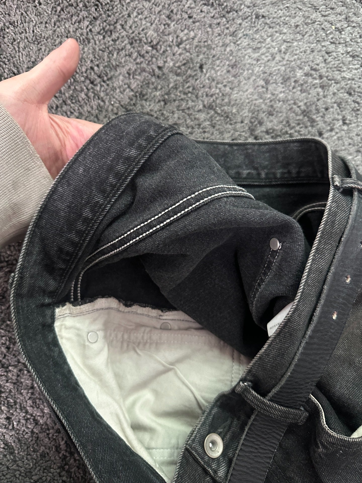 Beams FUTURE ARCHIVE Mud-Dyed Baggy Jeans