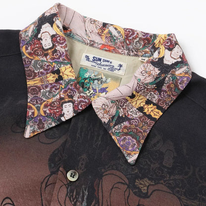 SUN SURF x Tsukioka Yoshitoshi Rayon Hawaiian Shirt