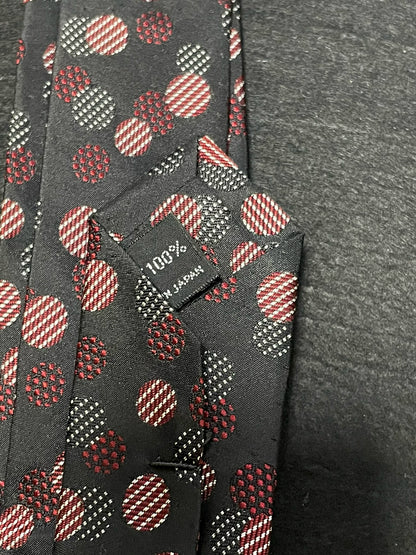 yohji yamamoto polka dot silk tie