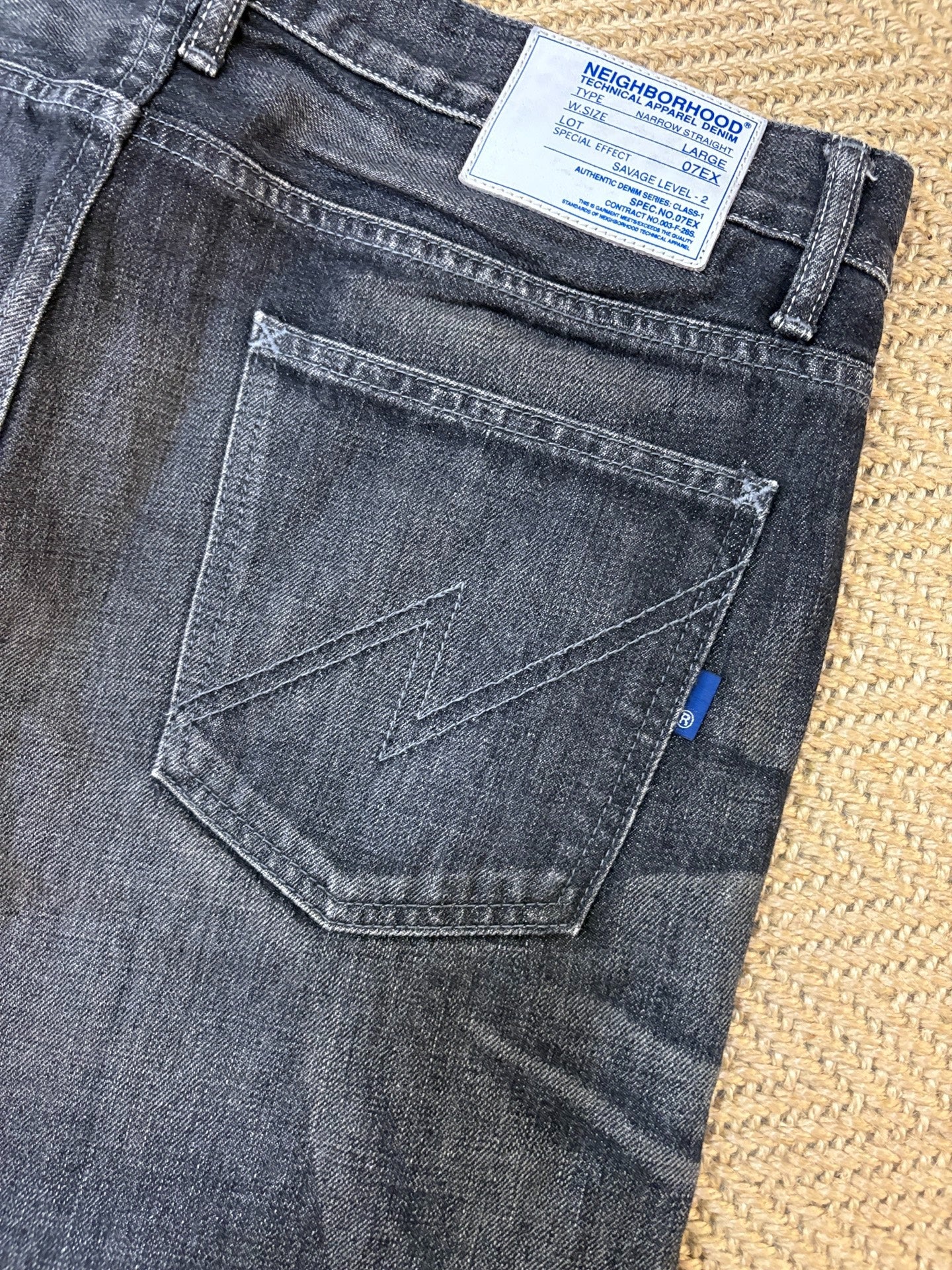 Neighborhood 07EX Distressed Wash Narrow Jeans