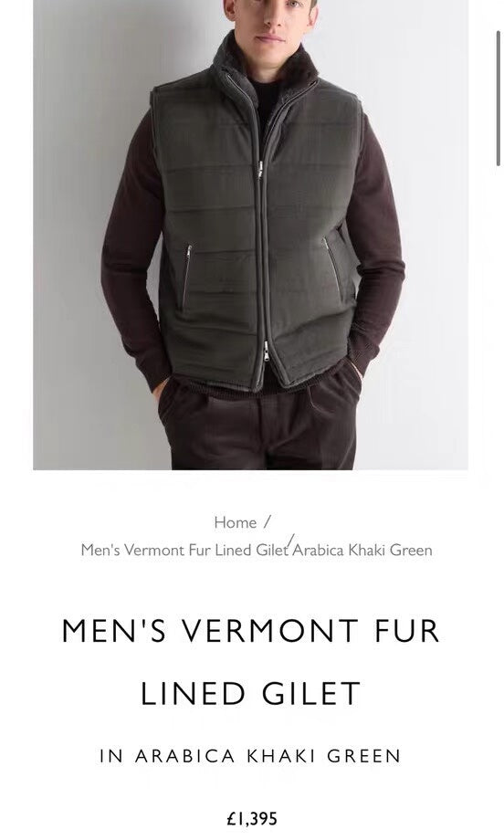 n.peal cashmere vest with faux fur collar