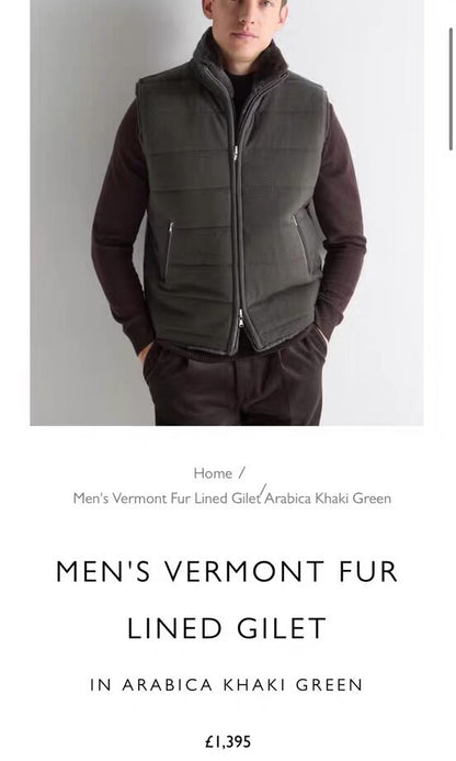 n.peal cashmere vest with faux fur collar