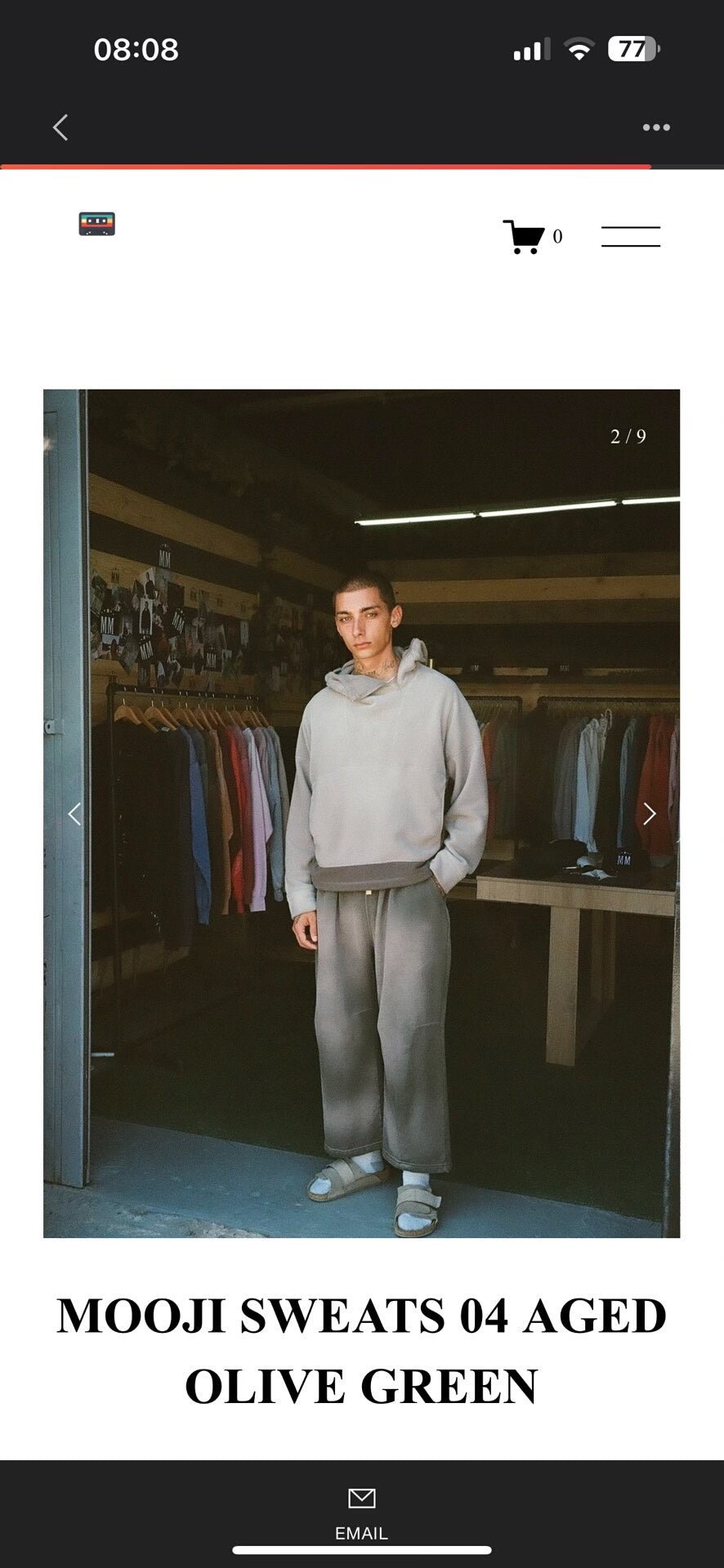 Aged Olive Green Mooji Sweats