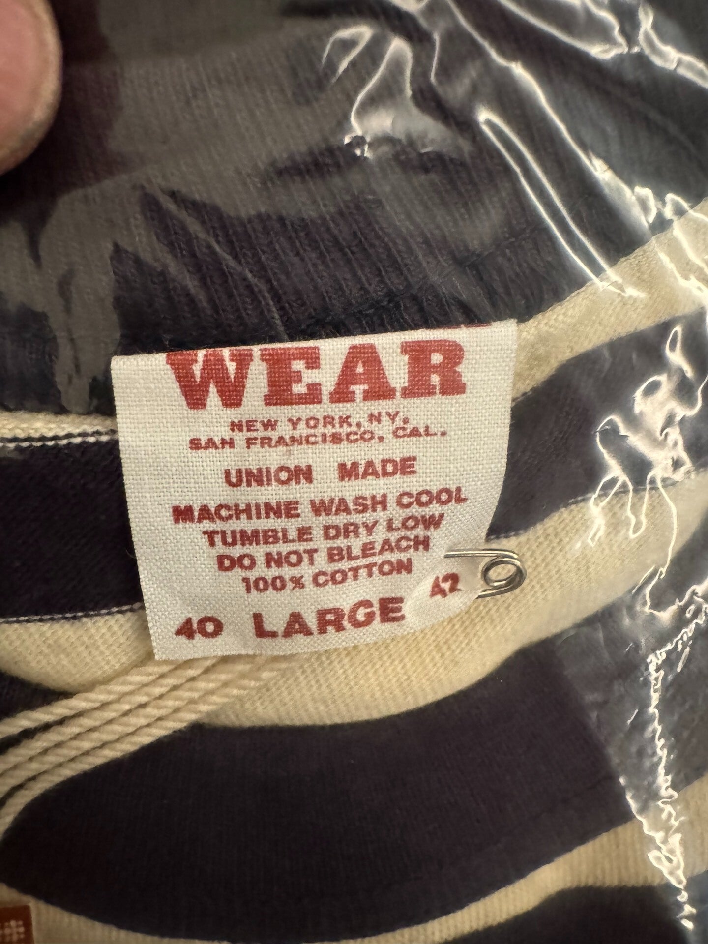 FREEWHEELERS Random Striped Crewneck T-shirt