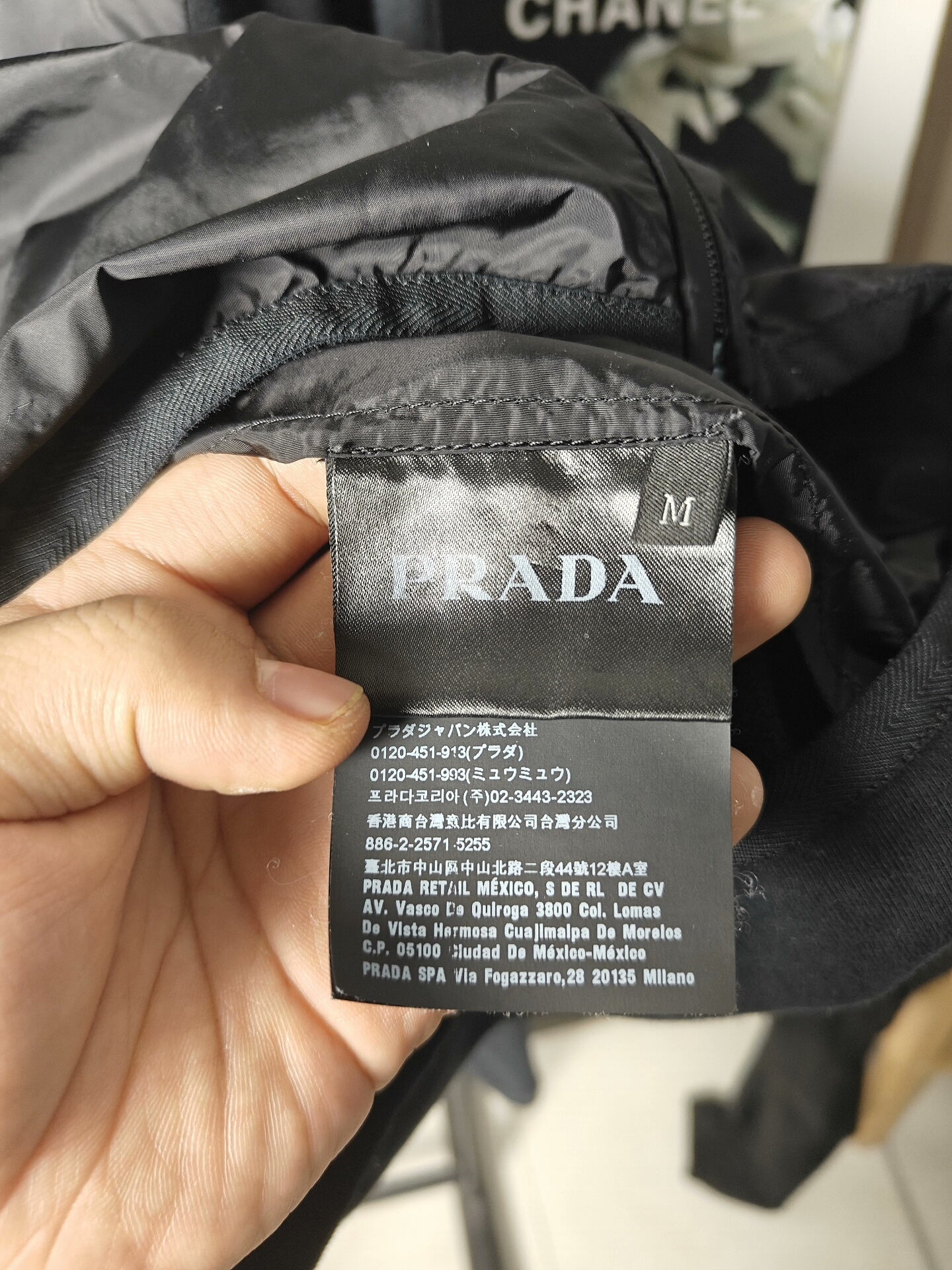 Prada Logo Zip Jacket Black
