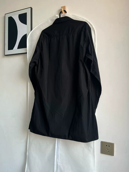 Yohji Yamamoto Black Button-Up Shirt