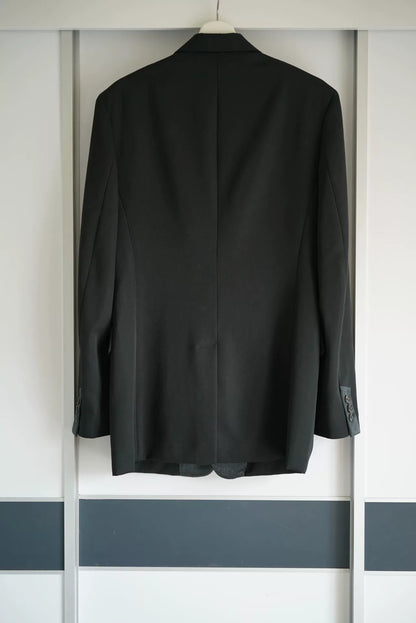 yohji yamamoto floral silk collar blazer