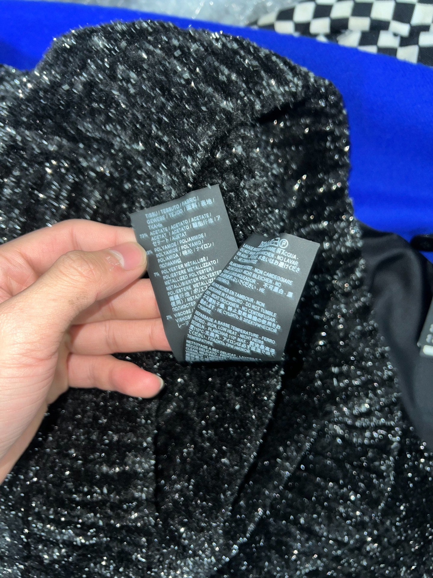 Saint Laurent Black Glitter Cardigan