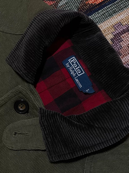 RALPH LAUREN Knit Multi-Pocket Hunting Jacket L
