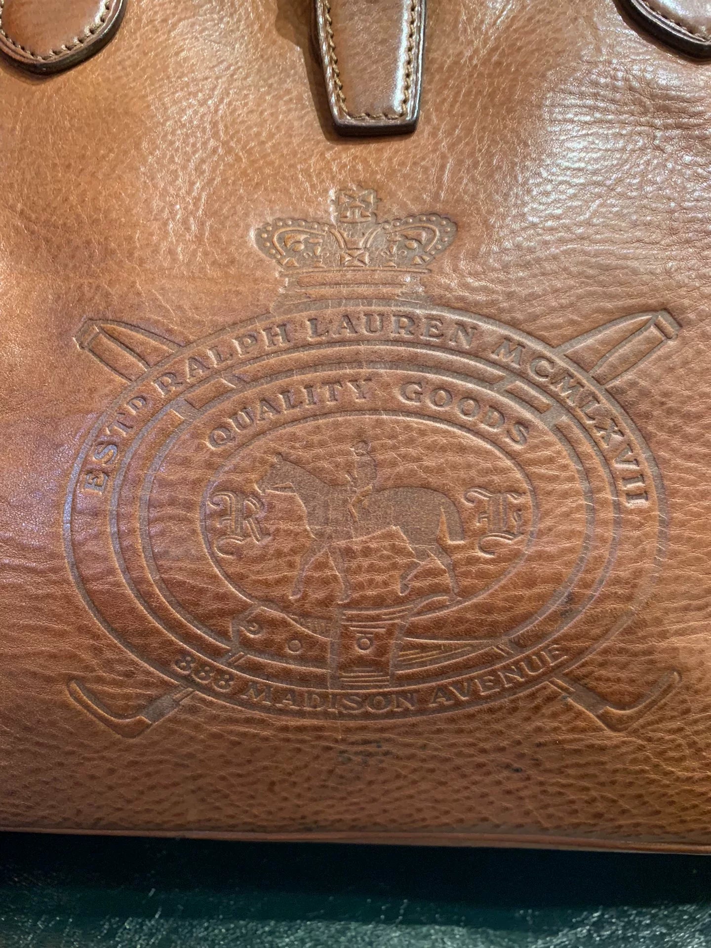 Ralph Lauren Old Main Line Leather Handbag