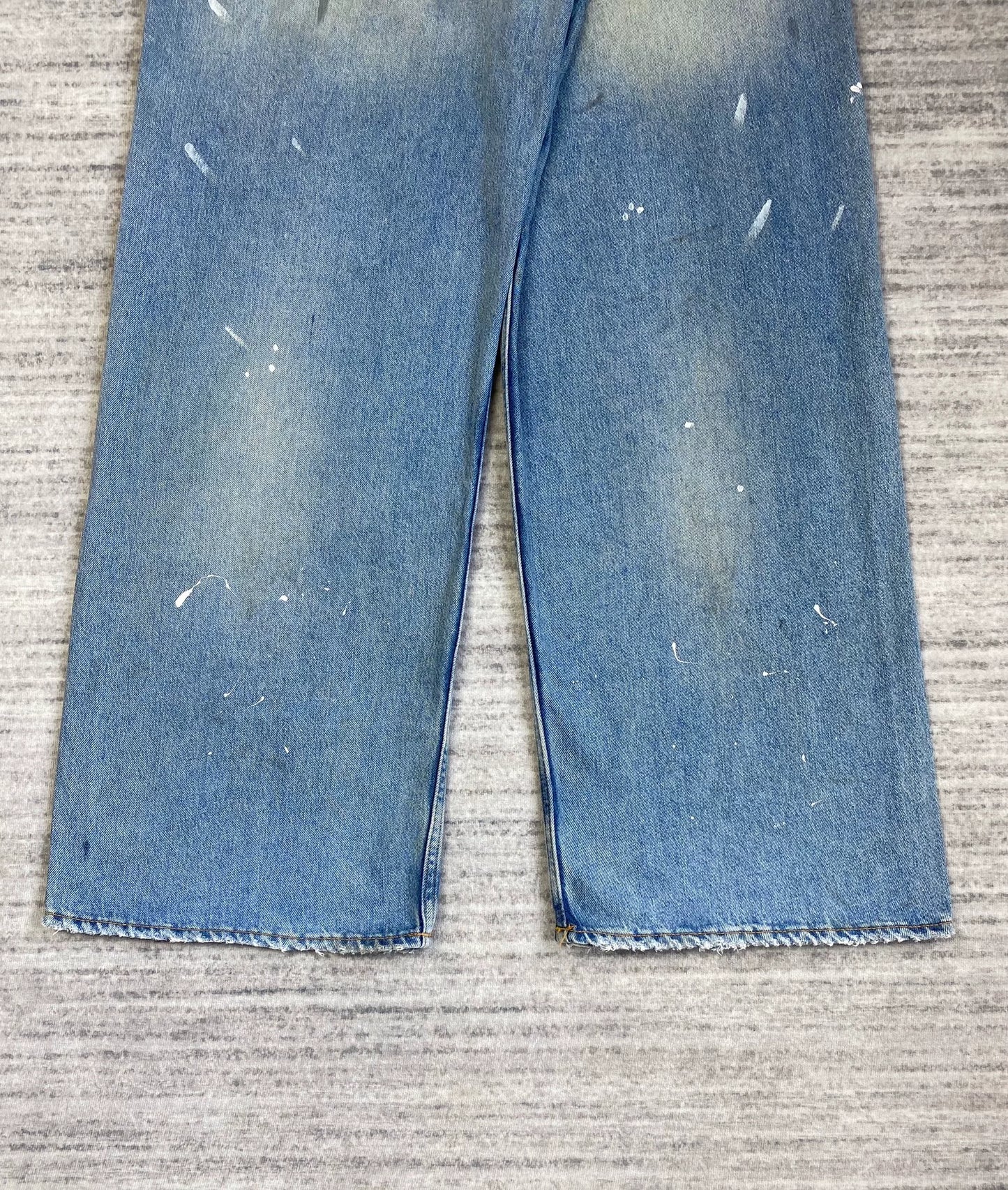 Acne Studios Blue Ink Splash Baggy Jeans