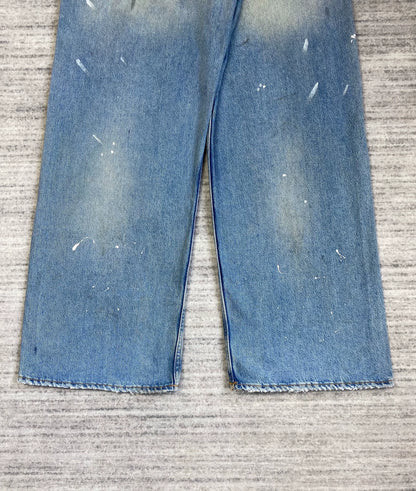 Acne Studios Blue Ink Splash Baggy Jeans