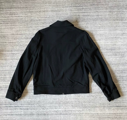 black and white western style jacket