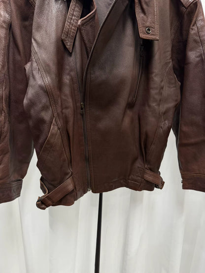 issey miyake men's leather short jacket
