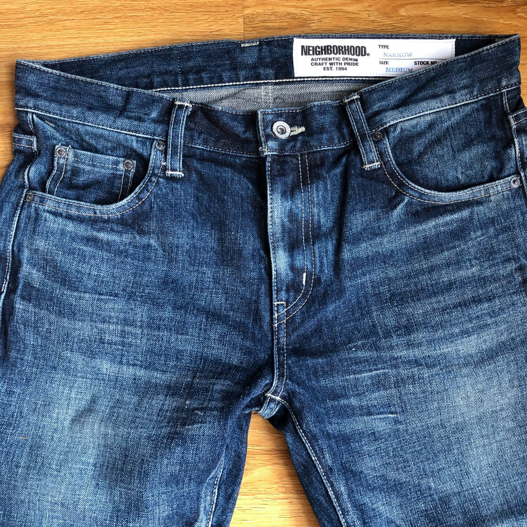NEIGHBORHOOD 2019SS Washed Straight Jeans